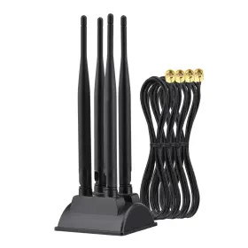 Ewua0225 Eightwood Dual Band Wifi 6 Antenna 2.4ghz 5ghz 4 Rp-sma Connector Black