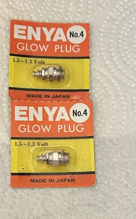 Enya 523782000045 2ea. Model Engine No. 4 Glow Plug Medium Hot Metal Products New