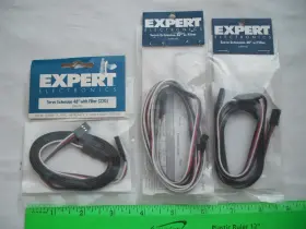 Exra135 Expert Lot Of 3 Servo Extension 48 Inch Filter 22g Cable Rc R/c Plane Car