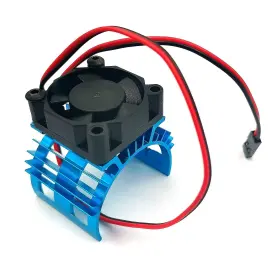 3650 Fainwan 755867230397 Alloy Heatsink 5v Cooling Fan For 1/10 Rc Car 540 550 Brushless Motor Blue