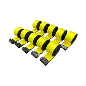 Falcon Cargo 197644703814 4 Inch X 30ft Winch Straps 10pk - 5400lb Wll Flat Hooks Flatbed Trailer Truc