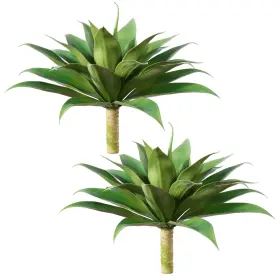 Ferrgoal 977434507624 Artificial Plants Fake Agave Succulent Plant 28 Inch Big Size Faux Succulents
