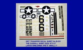 Finishing Touch B-201 Wet-transfer Decals For Mustang And Other Ww-ii Kits New