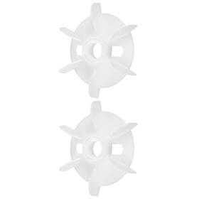 Fipux 601968109950 Motor Fan Blade 150mmx28mm Round Shape Bore White Engineering Plastic 2 Set
