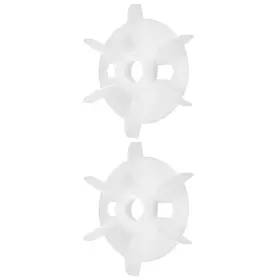 Fipux 601968109950 Motor Fan Blade 150mmx28mm Round Shape Bore White Engineering Plastic 2 Set