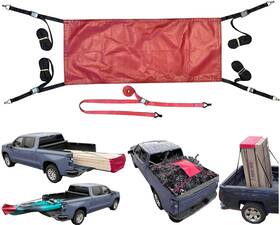 Flagged Secured 857844002246 Universal Tie-down Strap Tailgate Extender And Net Tie Down Kayaks