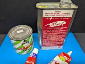 150001 Floquill Inch Rare Cans Of Thinner And Brush Cleaner Balsarite Free Ship