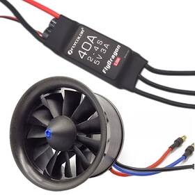 Flycolor Edf50-esc40a Edf 50mm 4900kv 3s Maximum Thrust 770g 11 Blades Ducted Fan With Rc
