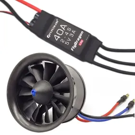 Edf50-esc40a Flycolor Edf 50mm 4900kv 3s Maximum Thrust 770g 11 Blades Ducted Fan With Rc
