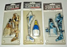 Fce2027br Force Rc Fce2127bl Lot Of 3 Fce2027 Mh-35 Canopy Blue Brown Fhx