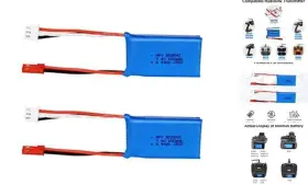 Hpy-802540 Fullymax Hpy 7.4v 2s Lipo Battery 20c 600mah Jst 2pin Connector Recharge Lithium