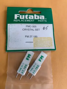 Fmc-325 Futaba Vintage Rc Fm Set Transmitter Receiver Crystal Ch 24 #5 Green 27.195 Mhz