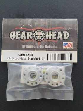 Gear Head Gea1254 New Rc 6-lug Aluminum Hubs Standard Thickness 2