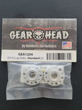 Gea1254 Gear Head New Rc 6-lug Aluminum Hubs Standard Thickness 2