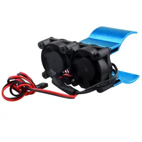 U3g0058-60 Gohobby Rc Motor Fan Radiator Aluminum Heat Sink Twin Cooling Fans Thermal Sensor For