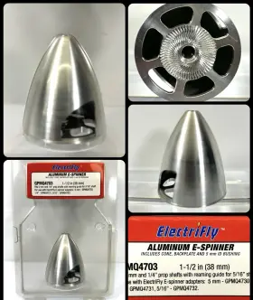 Gpmq4703 Great Planes Aluminum E-spinner 1-1/2 Inch New Never Mounted - Hard To Find