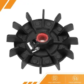 Gryfton 601968526962 116mm X 14mm Round Shaft Replacement Black Plastic 12 Impeller Motor Fan Vane