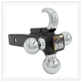 Gh-2a1t51-aa02dm01 Gushill Usa Gh 45675 Trailer Hitch Tri-ball Mount With Hook Fits 2 Inch Receivers
