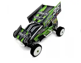 Hfb02045 Hackfab Losi Mini-b Bolt-on Sprint Car Lexan Body Kit Clear