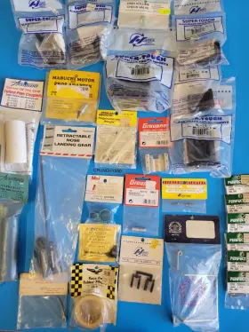 Bs-60 Hayes Rc Airplane Misc. Parts Lot 27 Pieces Engine Mount Perfect Graupner