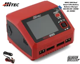 Hrc44370 Hitec Rcd Rdx2 200 Dual Smart Lipo Battery Balance Charger 6s/10a/dc-200w/ac-100w