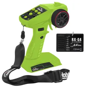 Hf-205fg-b Hobby Fans Rc Radio System 4ch 2.4g Transmitter With Receiver And Lanyard