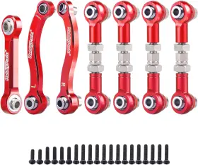 9832-9835 Hobbypark Metal Turnbuckle Aluminum Camber Links Toe With Rod Ends Red