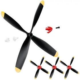Jets-duc0907 Hollowfly 3 Sets Spare Rc Plane Propellers Compatible With Mustang 400mm P51 4