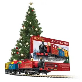 R1248 Hornby 055286666377 Santas Express Christmas Toy Train Set Red Blue And Yellow R1248 Hornby 055286666377 Santas Express Christmas Toy Train Set Red Blue And Yellow