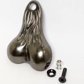 Hot Racing Hraacc6901 Metal Dangler Balls Truck Nuts Black Chrome