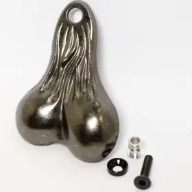 Hraacc6901 Hot Racing Metal Dangler Balls Truck Nuts Black Chrome