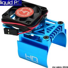 Hot Racing Mh550t16 Clip-on Motor Heat Sink With Fan And Adj. Mount Tamiya Blue