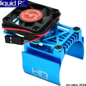 Mh550t16 Hot Racing Clip-on Motor Heat Sink With Fan And Adj. Mount Tamiya Blue