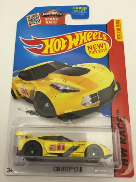 Hot Wheels 614458905413 2015 Hw Race Corvette C7.r Yellow 155/250