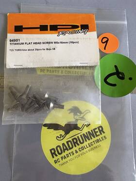 Hpi 94951 Flat Head Screw M5 X 16mm 10pc. / Titanium