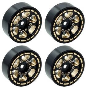 Hrp Phbtrx610 Power Hobby 1.0 Inch Black Brass Beadlock Crawler Wheels 1/24 Trx4m