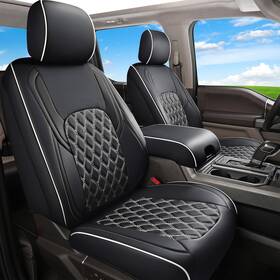 Huidasource 768904079316 F150 Front And Back Leather Seat Covers Accessories Fit For 2015-20