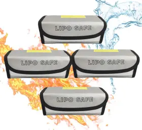 Iandairok 185 75 60mm 4pcs Lipo Battery Safe Bag Fireproof Charging For Rc