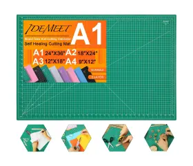 0010-0201-013 Idemeet Density-upgraded 24 Inch X 36 Large Self Healing Sewing Mat Rotary Cutt