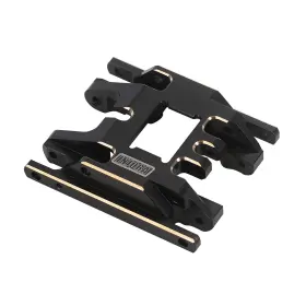 4m-67bk Injora Black Coating Brass Skid Plate Transmission Mount For 1/18 Rc Crawler Trx4m U