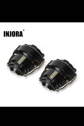 Injora Asc18-07bk Brass Front Rear Diff Covers For 1/18 Redcat Ascent-18 Black