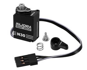 Injora Injinjsn30 Scx30 N30 Nano High Torque Metal Gear Aluminum Servo With Saver