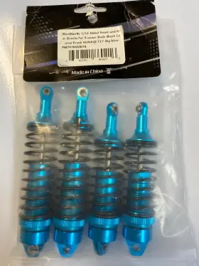 Irmc0216 Ironman Rc 1/10 Front And Rear Shocks Traxxas Slash Short Course Truck Blue