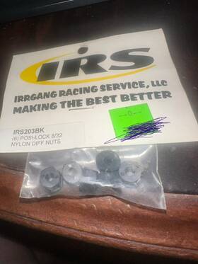 Irrgang Racing Service Irs203bk - Posi-lock 8/32 Nylon Diff Nuts Black 6
