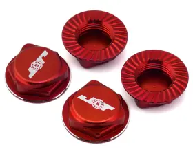 J&t Bearing Co. 810154801695 Aluminum 17mm Serrated Wheel Nuts Red Set Of 4 Jtb-jt11160-r