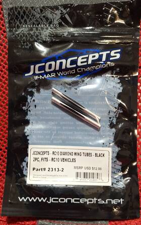 Jconcepts Jco23133 Rc10 Classic Diamond Wing Tubes Silver And Black 2313-3 New Open Package