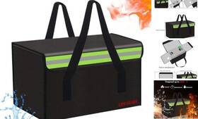 Jehaseg 230185 Lipo Battery Safe Bag Large Capatity Fireproof For Ebike 300 200 200mm