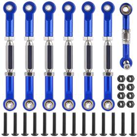Jggzone M009512 Adjustable Aluminum Upgrades Parts Turnbuckles Camber Links Set Blue