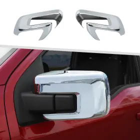 Jimen4878mcf21 Jimen Fit For Ford F150 2021-2024 2pcs Exterior Rearview Mirror Caps Cover