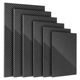Kalolary-z315 Kalolary Carbon Fiber Sheet 250 X 100 1 Mm 3k Real 100-250-1mm Black
